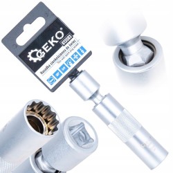 Nasadka do świec zapłonowych 16 mm 3/8 " przegub cienkościenna klucz do świec 12-kątny