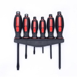 Zestaw wkrętaki śrubokręty do pobijania 6 szt płaskie krzyżakowe Grosley