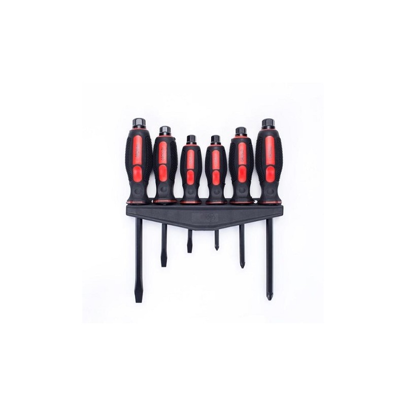 Zestaw wkrętaki śrubokręty do pobijania 6 szt płaskie krzyżakowe Grosley