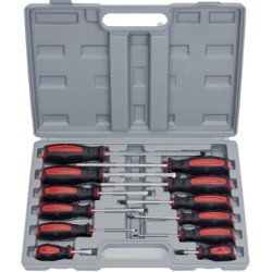 Zestaw wkrętaków do pobijania 12 szt śrubokręty wkrętaki udarowe w walizce CrV Grosley