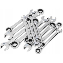 Sata klucze płasko oczkowe z podwójną grzechotką 12 1szt x-beam