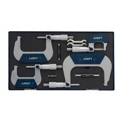 Zestaw mikrometrów 0 - 100 mm MMA mikrometry kabłąkowe 4 szt. DIN 863 Limit