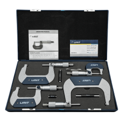 Zestaw mikrometrów 0 - 100 mm MMA mikrometry kabłąkowe 4 szt. DIN 863 Limit