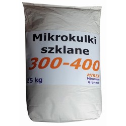 Mikrokulki szklane 300–400 µm – ścierniwo do piaskowania i szkiełkowania 25 kg