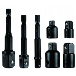 Zestaw adapterów adaptery na wkrętarkę redukcje 7 szt | Stal Cr-V Magnus