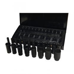 Zestaw nasadek klucze nasadowe długie udarowe 12-kątne 1/2 " 8-32mm Cr-Mo 20 szt. Magnus