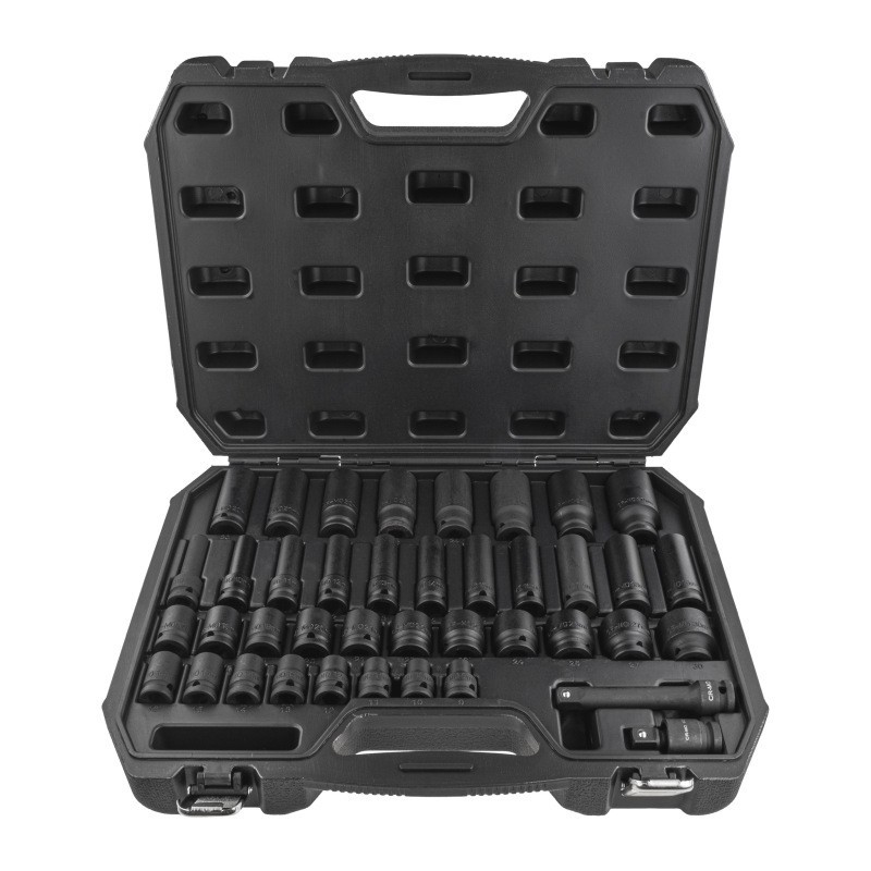 Zestaw nasadek udarowych 1/2 " 40 szt. krótkie i długie Cr-Mo Magnus