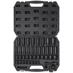 Zestaw nasadek udarowych 1/2 " 40 szt. krótkie i długie Cr-Mo Magnus
