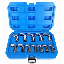Zestaw klucze nasadki otwarte do przewodów paliwa czujników  8-19mm 12 el. Magnus
