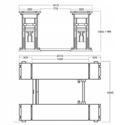 Podnośnik nożycowy mobilny 3.5T PX-3500X 230V Normet