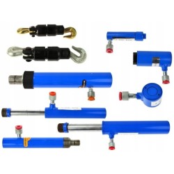 Hydrauliczny zestaw blacharski 10T Rozpieraki Siłowniki i ściągacze 7 el. Geko