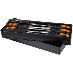 Zestaw kluczy nasadowych z rączką Cr-V do wózka 385x150 mm