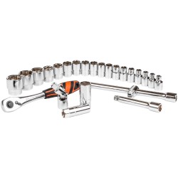 Wkład wkładka do szafki klucze nasadowe 1/2" grzechotka kpl. 25 el. Richmann