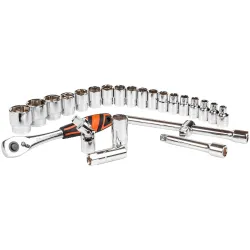 Wkład wkładka do szafki klucze nasadowe 1/2" grzechotka kpl. 25 el. Richmann