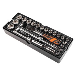 Wkład wkładka do szafki klucze nasadowe 1/2" grzechotka kpl. 25 el. Richmann