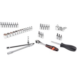 Wkład wkładka do szafki klucze nasadowe 1/4 " bity S2 kpl. 44 el. Richmann