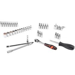Wkład wkładka do szafki klucze nasadowe 1/4 " bity S2 kpl. 44 el. Richmann