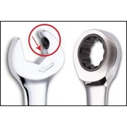 Zestaw 3 kluczy klucze płasko-oczkowe z podwójną grzechotką sata