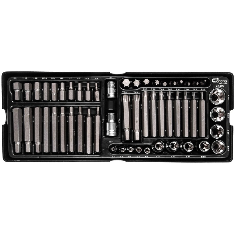 Wkład wkładka do szafki bity Imbus H4-H14 Torx T20-T70 kpl. 55 el. Richmann