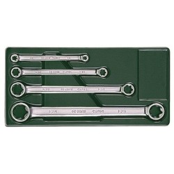 Zestaw 4 kluczy klucze oczkowe e- torx dwustronne sata