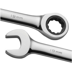 Zestaw 8 szt. kluczy klucze płasko oczkowe z grzechotką sata