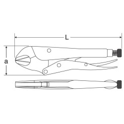 Szczypce zaciskowe samoblokujące z szczękami zakrzywionymi 7 sata
