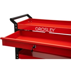 Wózek Narzędziowy 3 półkowy + szuflada stolik warsztatowy 130kg Grosley