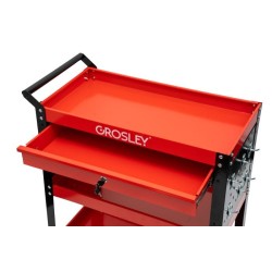 Wózek Narzędziowy 3 półkowy + szuflada stolik warsztatowy 130kg Grosley