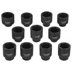 Klucze nasadki długie udarowe 3/4 " 29 el. 19-65mm Cr-Mo Magnus