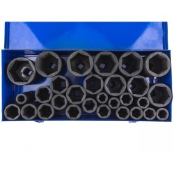Klucze nasadki długie udarowe 3/4 " 29 el. 19-65mm Cr-Mo Magnus