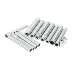 Zestaw Nasadek Nasadki 12 kątne ekstra długie 3/8 " 14 el 8-19mm 120mm Neilsen