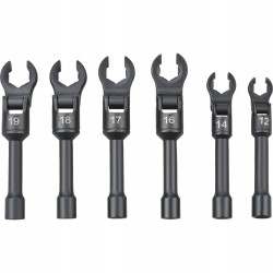 Klucze Przegubowe Otwarte 3/8" S-90201 | Zestaw Kluczy 6 szt.