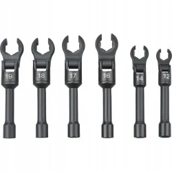Klucze Przegubowe Otwarte 3/8" S-90201 | Zestaw Kluczy 6 szt.
