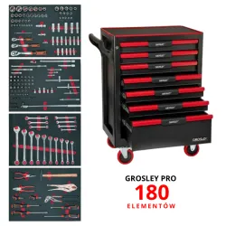 Воркшоп тролей інструментів шафа 7 ящиків 180 ель. в Єва Grosley PRO піни