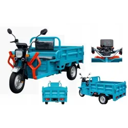 Electric three-wheeled tuk with hydraulic dumper E-TUK Cargo 1500W V2