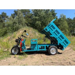 Elektryczny pojazd trójkołowy tuk tuk z wywrotką E-TUK Cargo 800W 32Ah