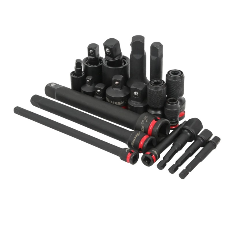 Akcesoria udarowe redukcje przedłużki 1/4 " 3/8 " 1/2 " 19 el. Neilsen