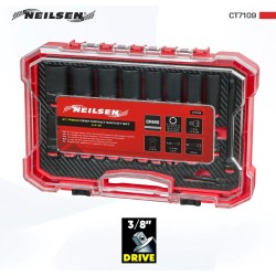 Nasadki klucze udarowe długie 3/8" Cr-Mo 21 el. 6-25mm CT7109