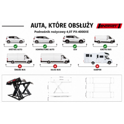 Podnośnik nożycowy mobilny 4T 1200 mm ELEKTRYCZNE ZAPADKI 230V Normet