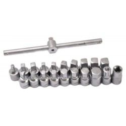 Oil plug socket spanner set 21 el.