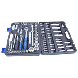 Walizka narzędziowa klucze nasadowe zestaw 1/2”+ 1/4” 94 el.