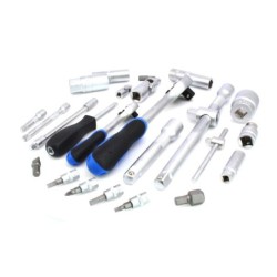 Walizka narzędziowa klucze nasadowe zestaw 1/2”+ 1/4” 94 el.