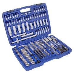 Walizka narzędziowa klucze nasadowe 1/4”+ 3/8”+ 1/2” 179 el.