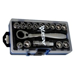 Zestaw nasadek przelotowych 8-19 mm 12 kąt asta