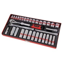 Tool case 3/8 socket spanners 33 el.