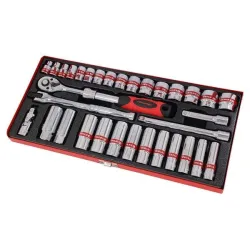 Tool case 3/8 socket spanners 33 el.