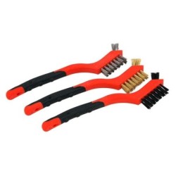Zestaw szczotek drucianych nylon mosiądz stal 3szt.