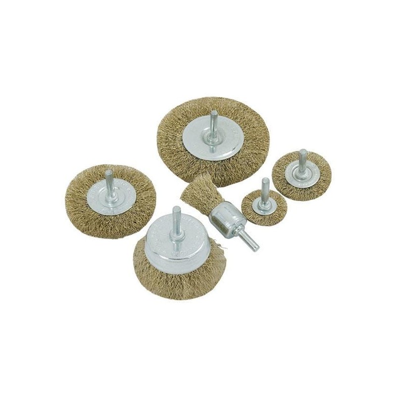 Zestaw drucianych szczotek do wiertarki neilsen