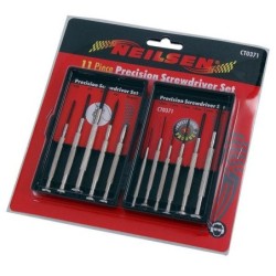 Zestaw wkrętaków precyzyjnych płaskie krzyżak