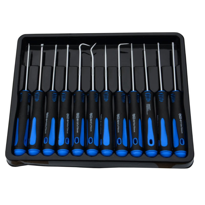 Haczyki montażowe do oringów wkrętaki precyzyjne 12 el bgs